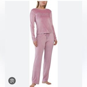 Juicy Couture Pink Velour Logo Pajama Set